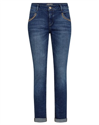 MMNaomi Ricamo Jeans - Mid Blue